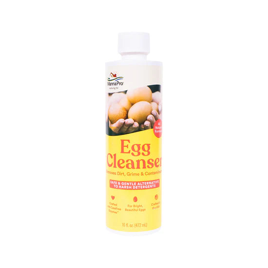 Manna Pro Egg Cleanser – Natural Enzyme Formula for Safe, Gentle Egg Cleaning