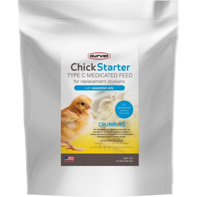Chick Starter Type C Medicated Feed – Amprolium Crumbles for Coccidiosis Immunity (Up to 8 Weeks)