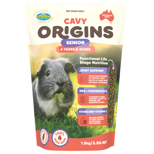Origins Cavy Senior – Complete Nutrition for Ageing Guinea Pigs with Joint & Brain Support