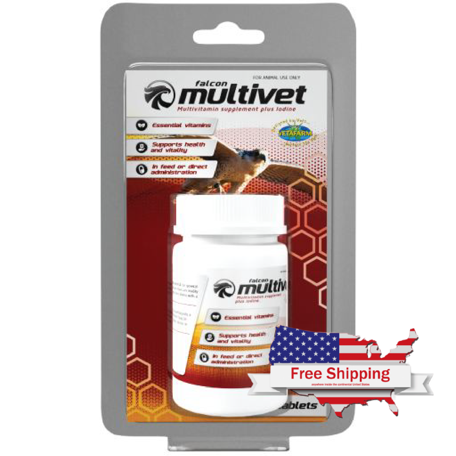Falcon Multivet Tablets (Vetafarm) Enhance Falcon Health with Best Bird Vitamins for Falcons