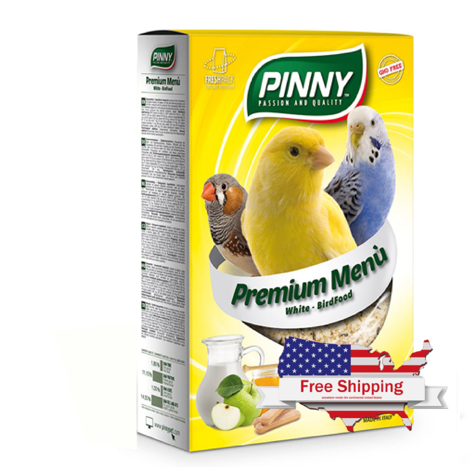 Premium Menu White Bird Food (Pinny) - Premium Food for Pet Birds