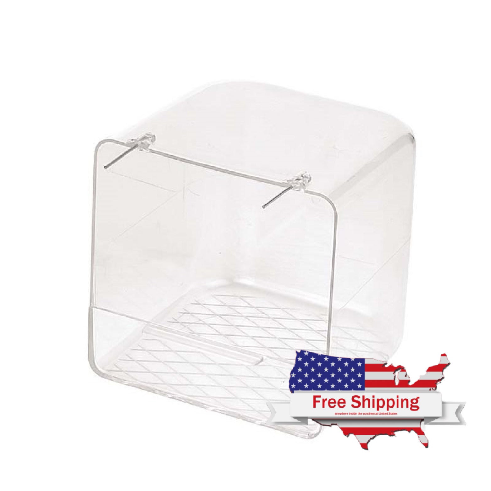 Clear Cagebird Bath (Copele) Acrylic Cage Bird Bath