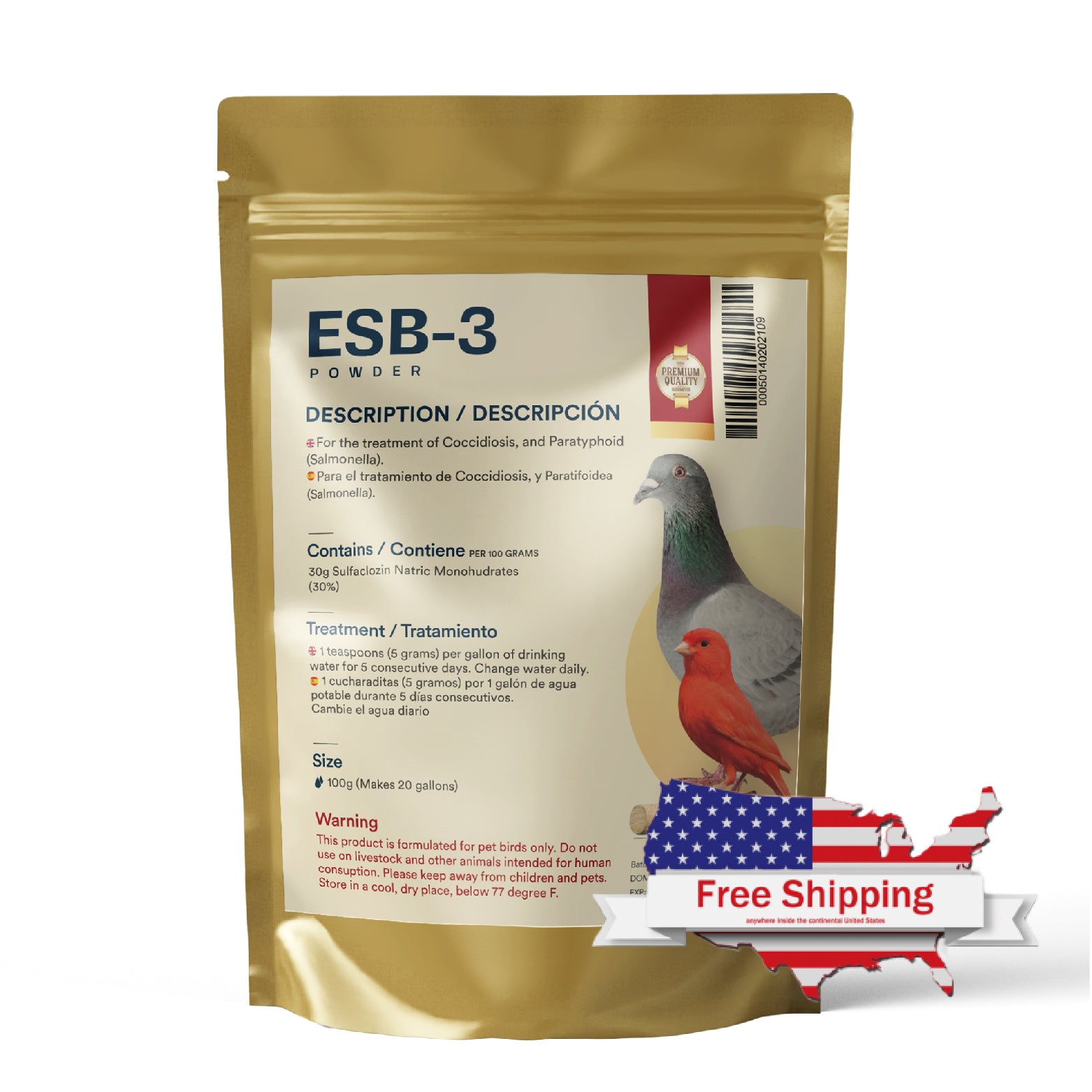 ESB-3 (Jedds) Coccidiosis & Paratyphoid Treatment