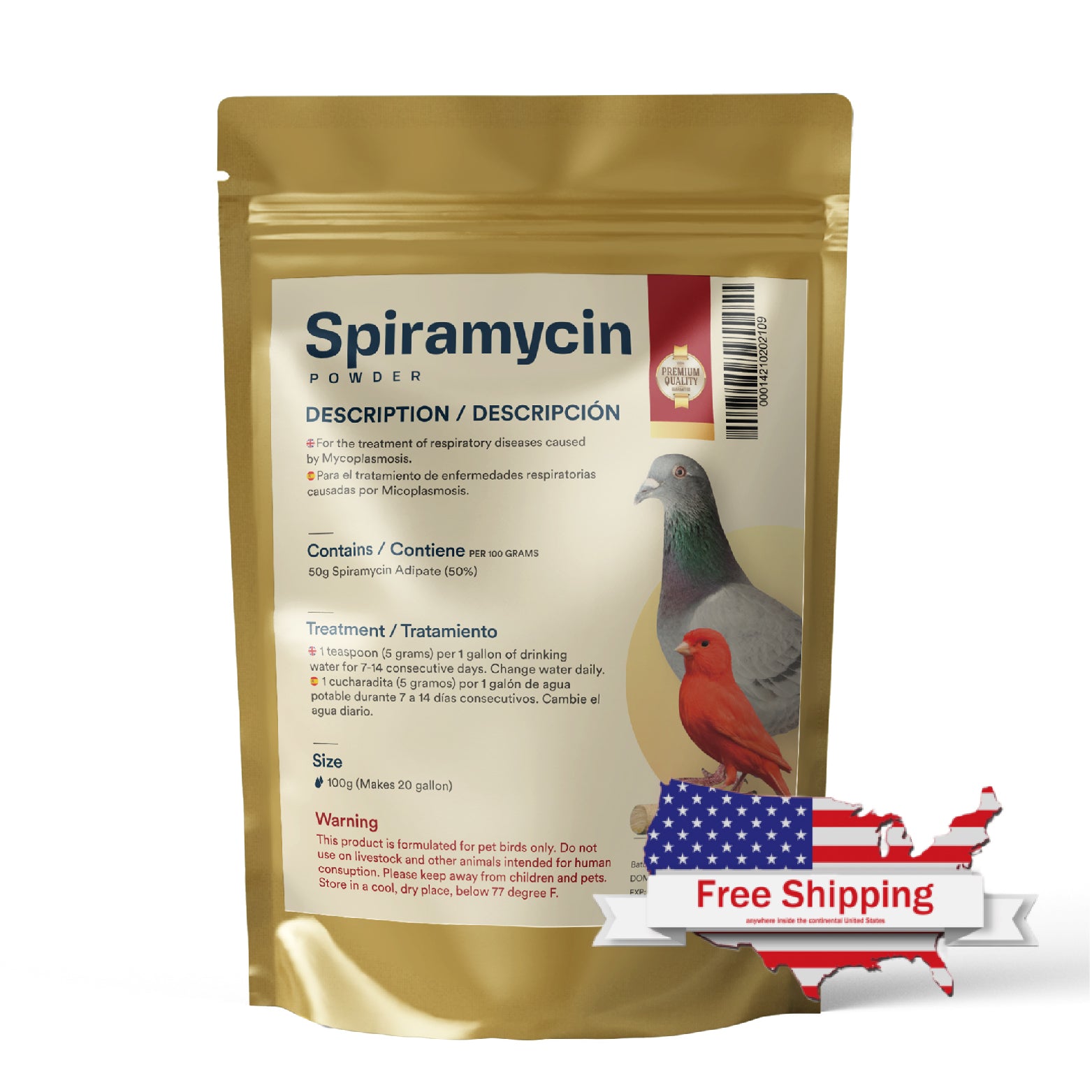 Spiramycin 50 for Pigeons Treats Respiratory Problems