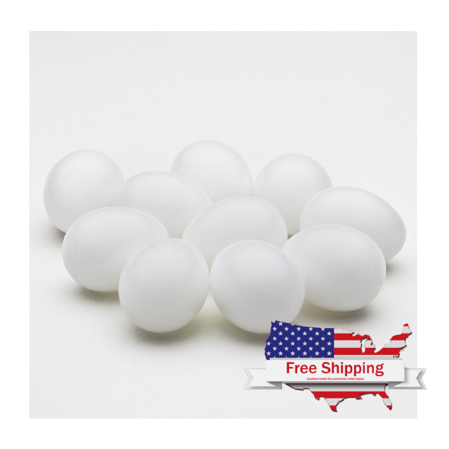Solid Plastic Eggs by Crown - Quality Dummy Eggs for Nesting
