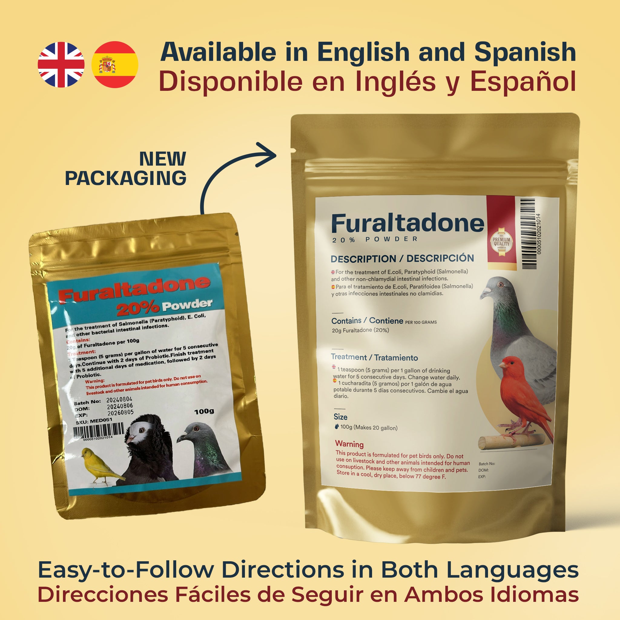 Furaltadone 20%: Powerful Treatment for Birds' Intestinal Infections