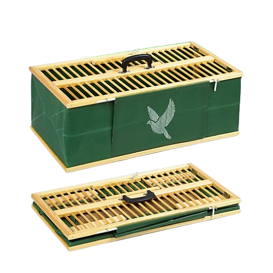 Collapsible Canvas-Sided Pigeon Basket
