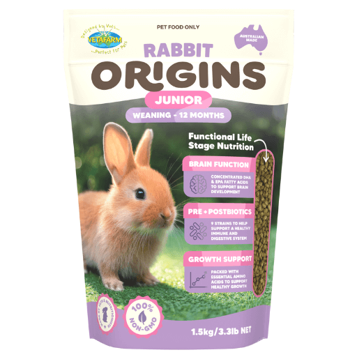Rabbit Origins Junior Pellets – Vet-Formulated Nutrition for Young Rabbits (0–12 Months)