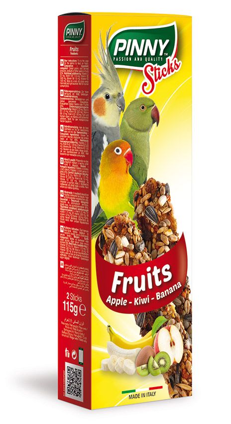 Apple, Kiwi, Banana Treat Sticks for Parakeets