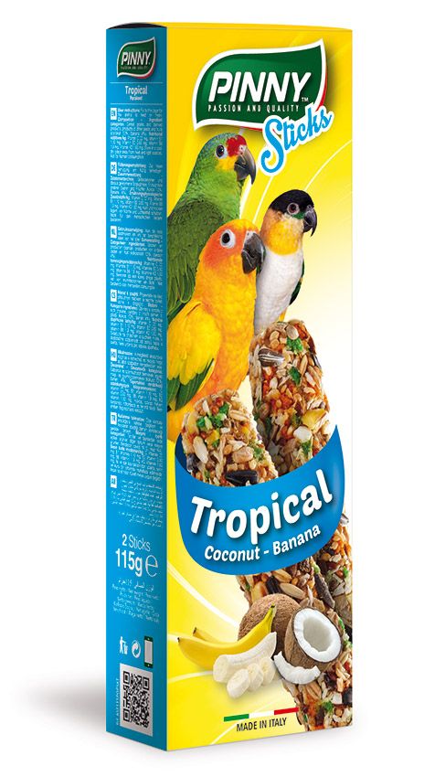 Coconut & Banana Tropical Treat Sticks for Parakeets