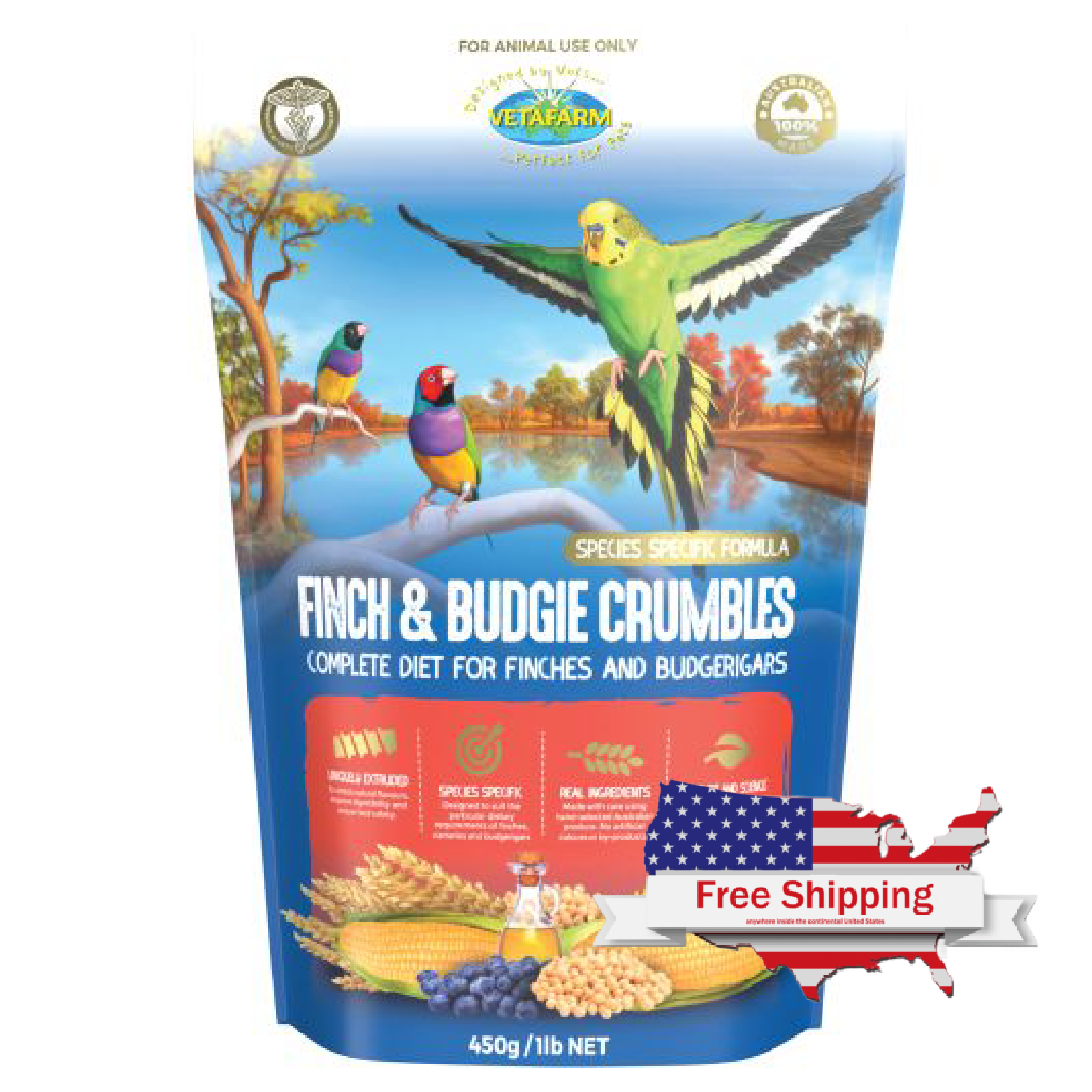 Finch and Budgie Crumbles (Vetafarm)