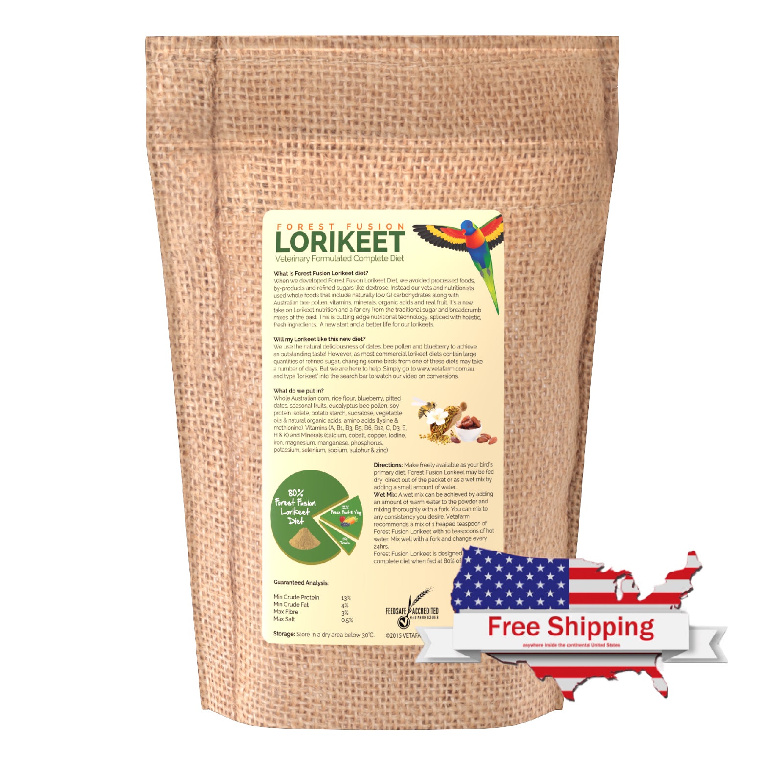 Forest Fusion Lorikeet (Vetafarm) Premium Lorikeet Food