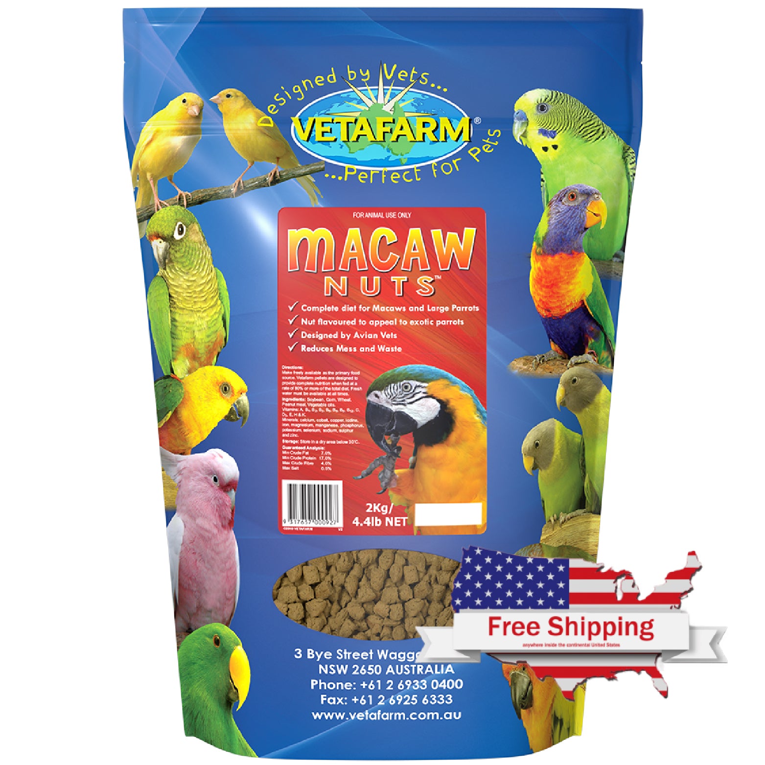 Macaw Nuts (Vetafarm) Quality Macaw Food/Parrot Food
