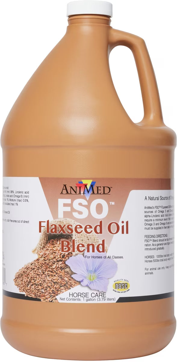 AniMed FSO Flaxseed Oil Blend Horse Supplement, 1-gal