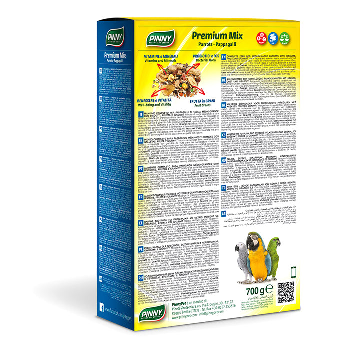 Back of Parrot Feed box