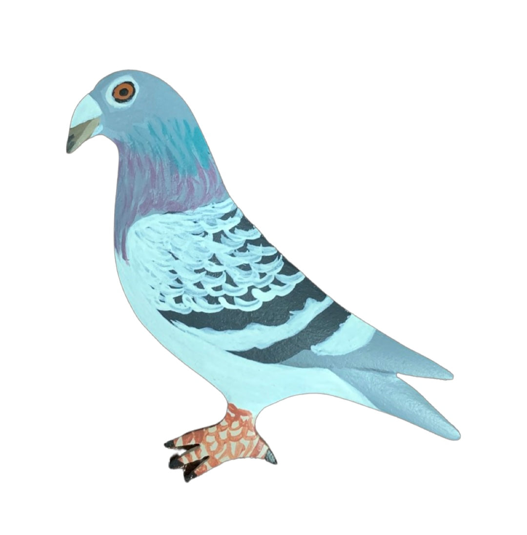 PIGEON PIN - Hand Painted