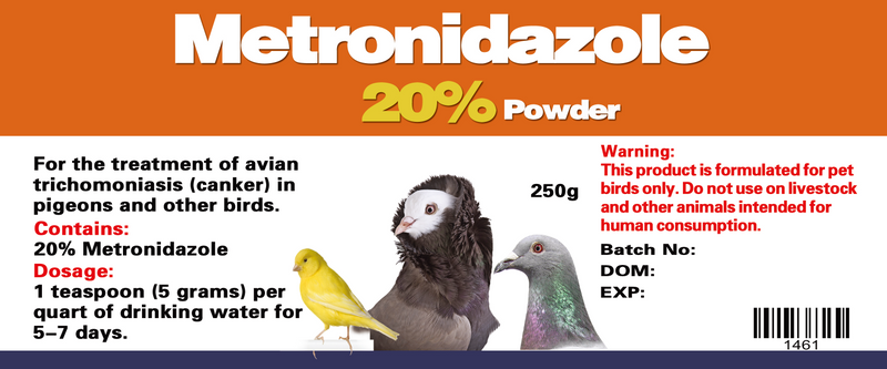 Metronidazole 20% for Pet Birds