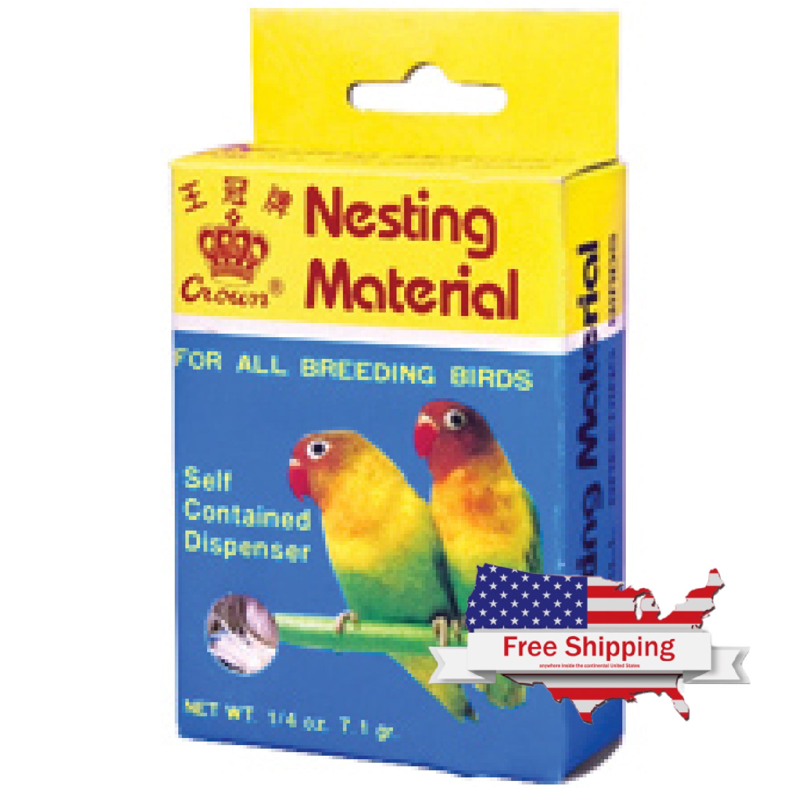 Nesting Material .25 oz (Crown) for Birds - Bird Nest Material