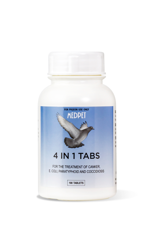4-in-1 Tablets (Medpet) Pigeon Treatment
