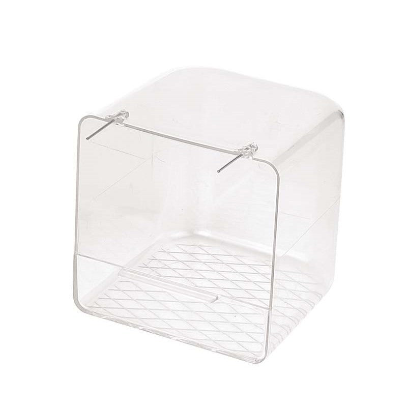 Clear Acrylic Cage Bird Bath