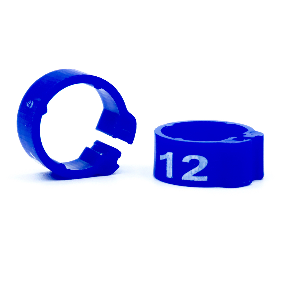 E-Z CLIP RINGS NUMBERED 8 MM