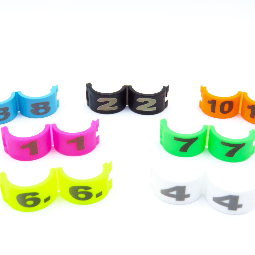 E-Z LOCK RINGS NUMBERED