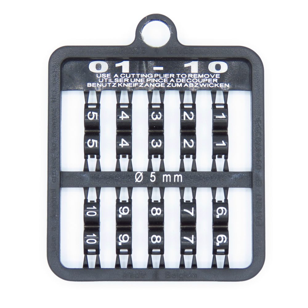 E-Z LOCK RINGS NUMBERED