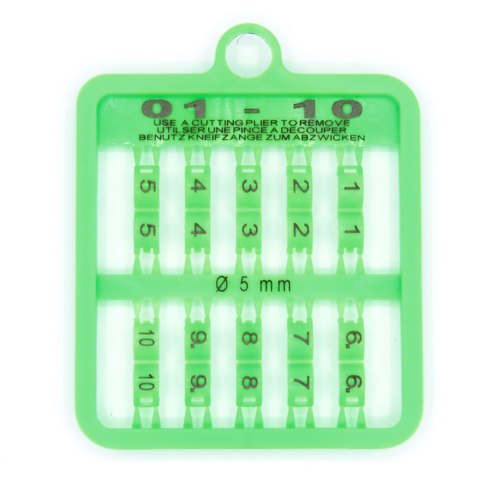 E-Z LOCK RINGS NUMBERED