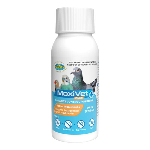 bottle of moxidectin + praziquantel