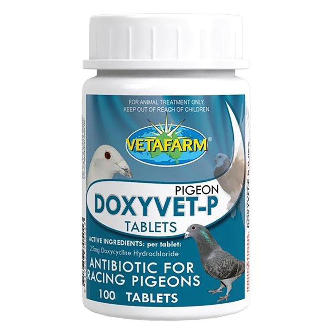 Pigeon Doxyvet-P Tablets (Vetafarm): Doxycycline Treatment for Racing Pigeons