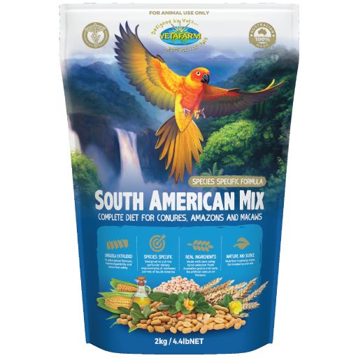 South American Mix Pellets (Vetafarm) - Premium Parrot Food for Optimal Feather Development