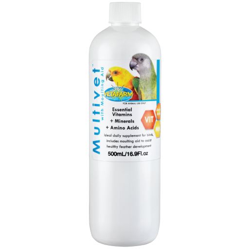 Multivet - with Molting Aid (Vetafarm) Bird Supplement - Helps Feather Production