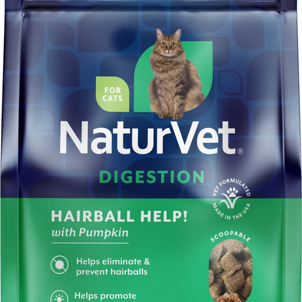 cat　ハーバライフ　サプリメント NaturVet Hairball Help! Scoopable Tiny Bites Salmon Flavored Supplemen