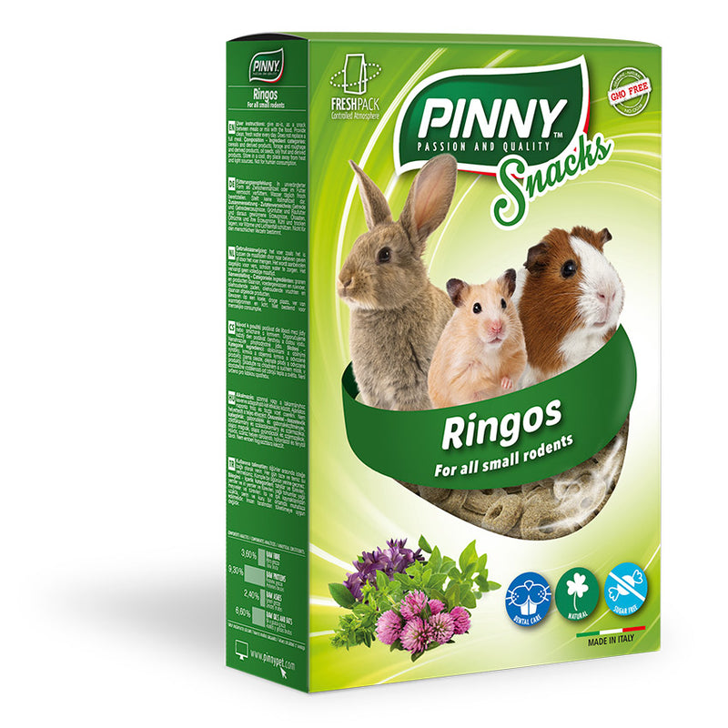 Pinny Snacks Ringos - Complementary Food for All Small Rodents w/ Alfalfa (150g)