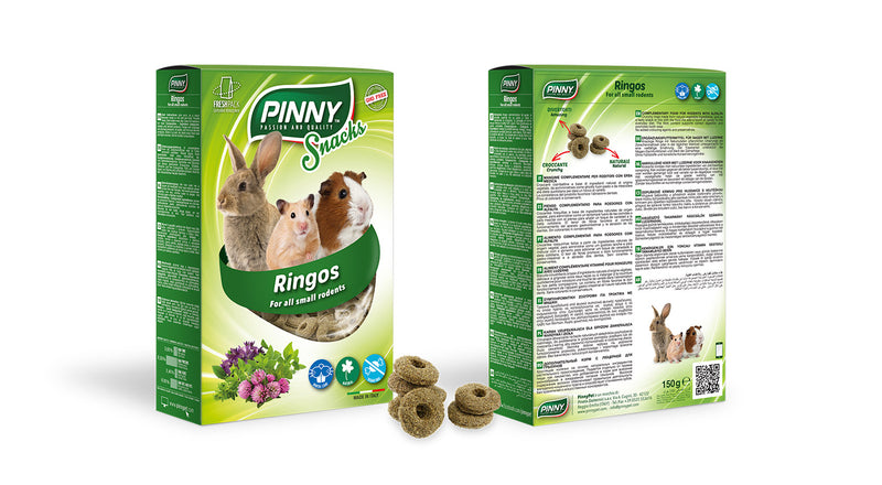 Pinny Snacks Ringos - Complementary Food for All Small Rodents w/ Alfalfa (150g)