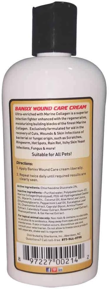 Banixx Wound Care Cream Suitable For All Pets (8oz)