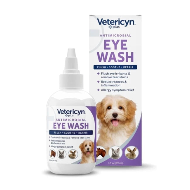 Vetericyn Plus Antimicrobial Eye Wash for Pets, 3 oz.
