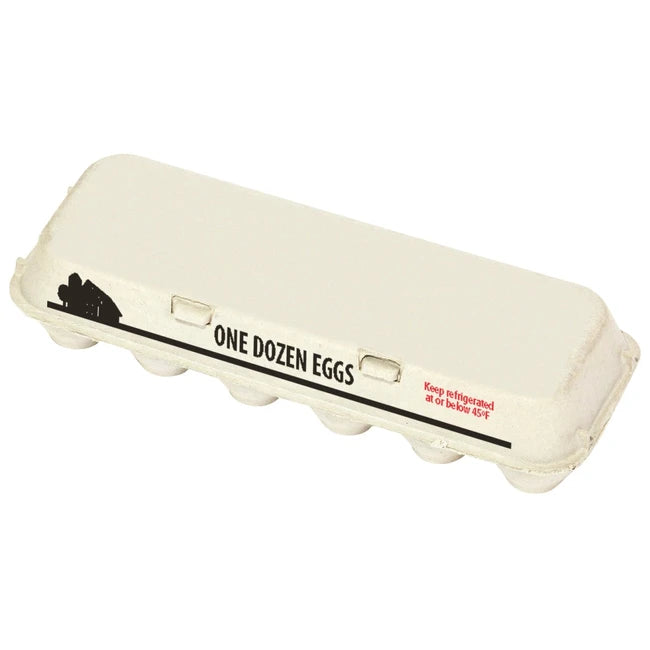 Little Giant Egg Cartons Solid Top Egg Cartons (Holds 12 Eggs Each), Made with 100% Recycled Paper