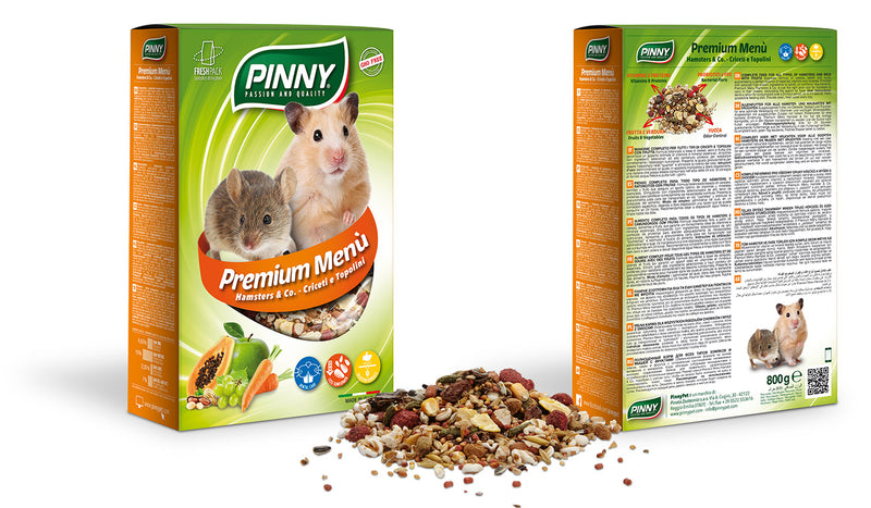 Premium Menu Hamster (Pinny) Complete feed for all types of hamsters and mice with fruits (300g)