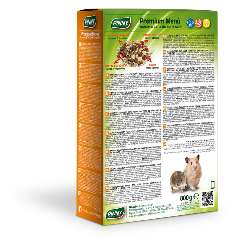 Premium Menu Hamster (Pinny) Complete feed for all types of hamsters and mice with fruits (300g)