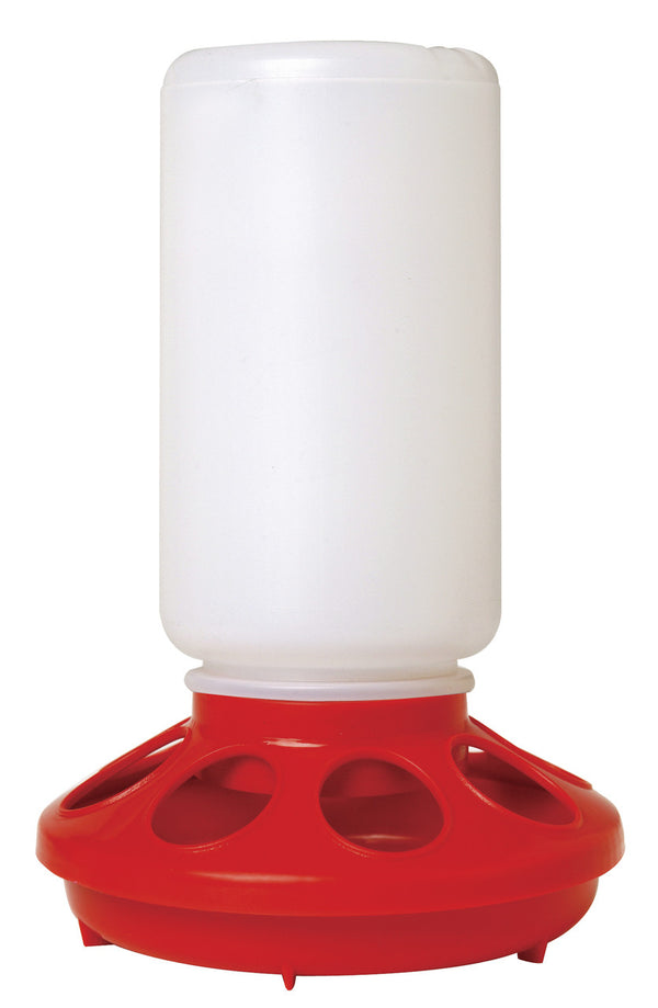 Red Heavy-Duty Polypropylene Feeder Base 1 qt