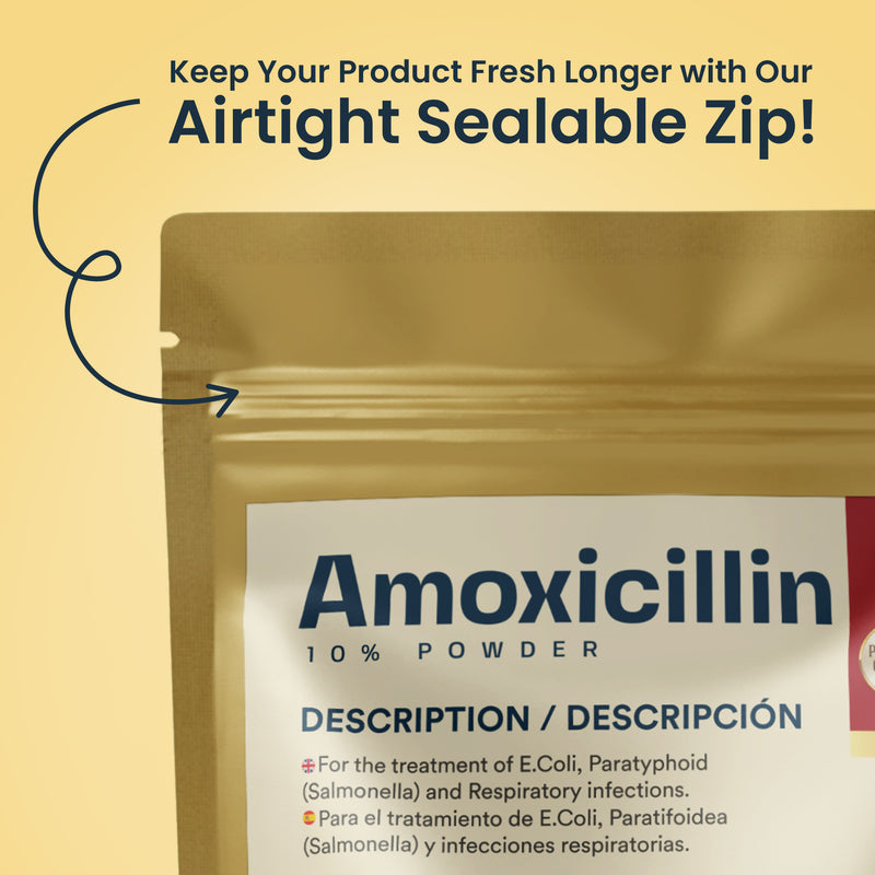 Amoxicillin 10% Powder for Broad-Spectrum Treatment for Pigeons and Pet Birds