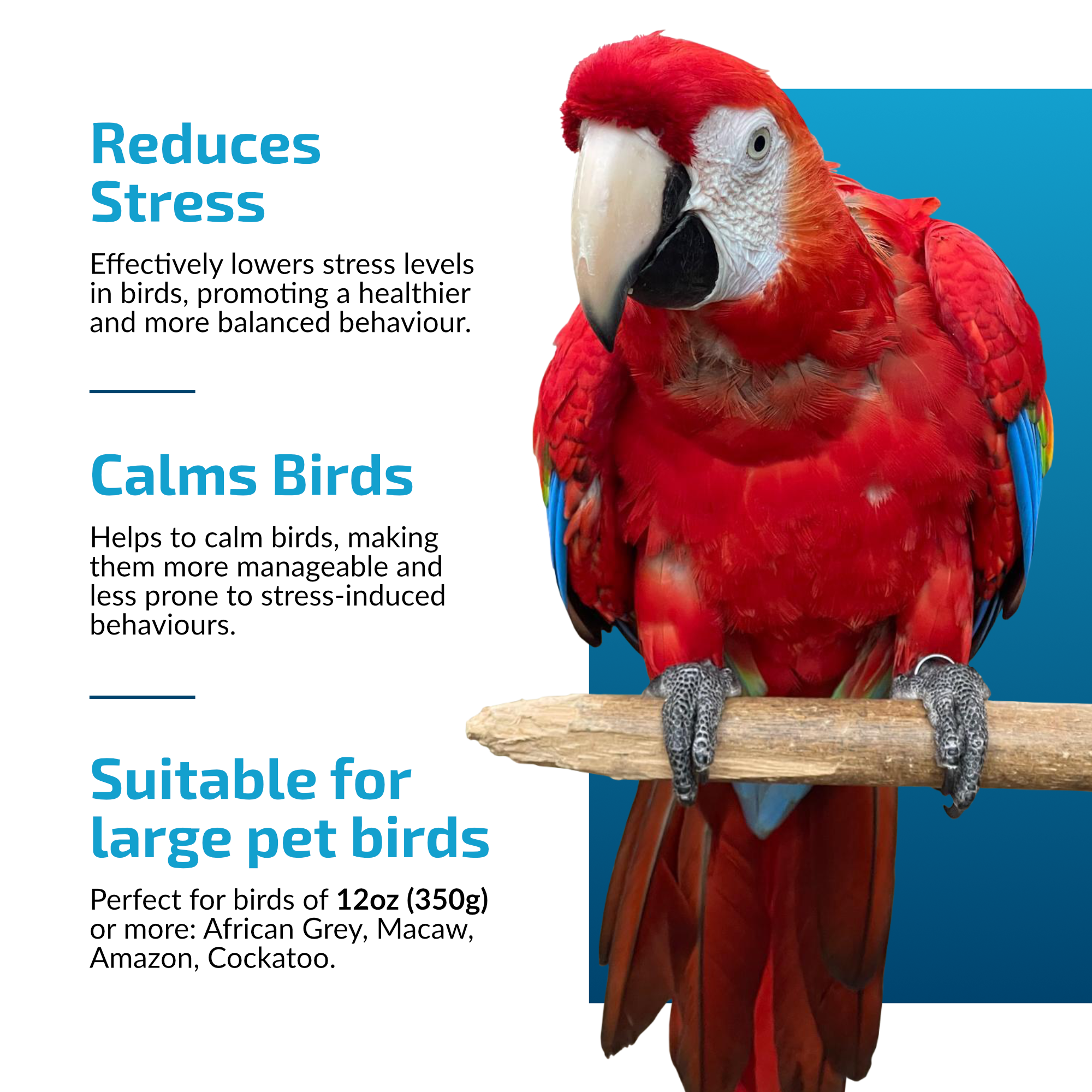Casozen - Anti-stress and Feather Plucking Remedy for Parrots 12.5oz or more