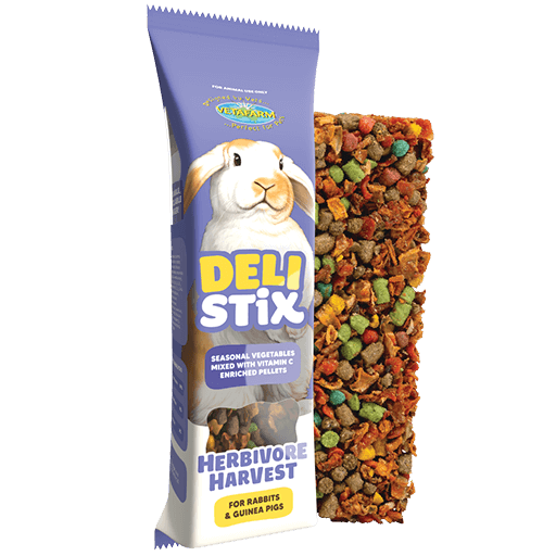 DeliStix Herbivore Harvest Hanging Treat for Rabbits & Guinea Pigs – Vet-Formulated, Veggie-Rich Enrichment