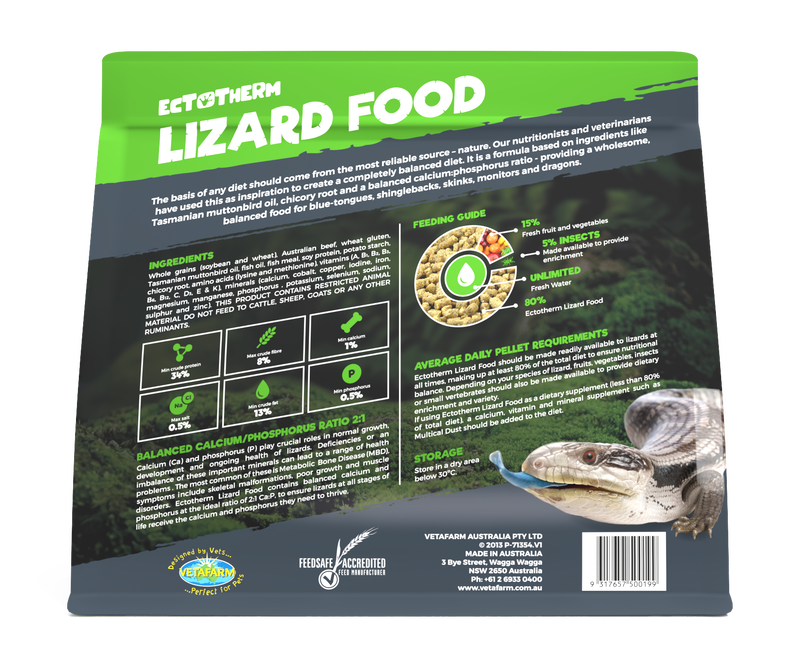 Ectotherm Lizard Food (Vetafarm) - Optimal Diet for Lizards