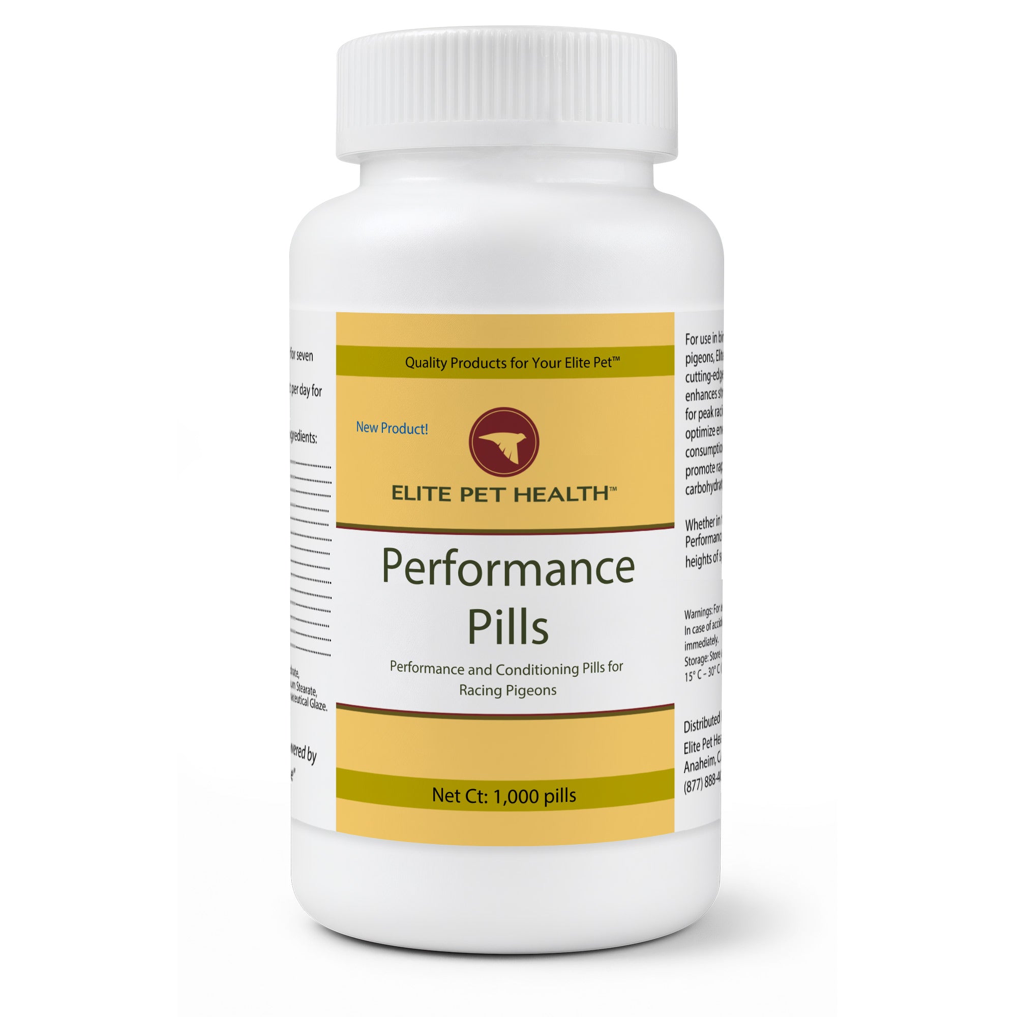 Elite Pet Health Performance Pills for Racing Pigeons – Boost Strength, Stamina & Speed Naturally