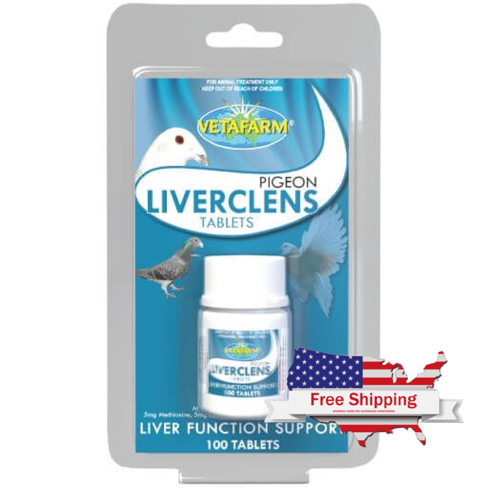 Pigeon Liverclens - Liver Health Support Tablets for Pigeons (Vetafarm)