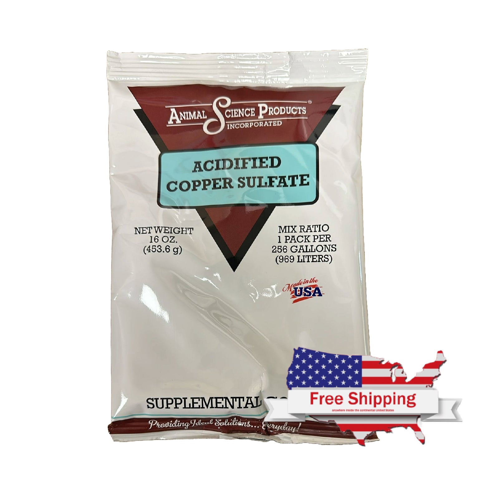 Acidified Copper Sulfate for Sour Crop in Chickens, Turkeys & Pigeons (16 oz)