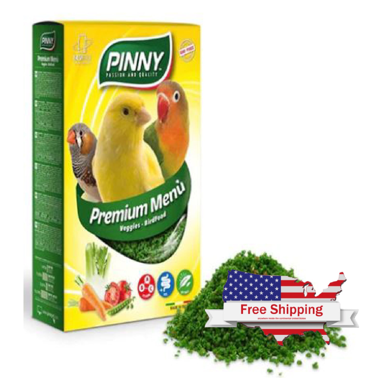 Premium Menu Veggies (Pinny) Bird Food Mix with Vegetables for Birds