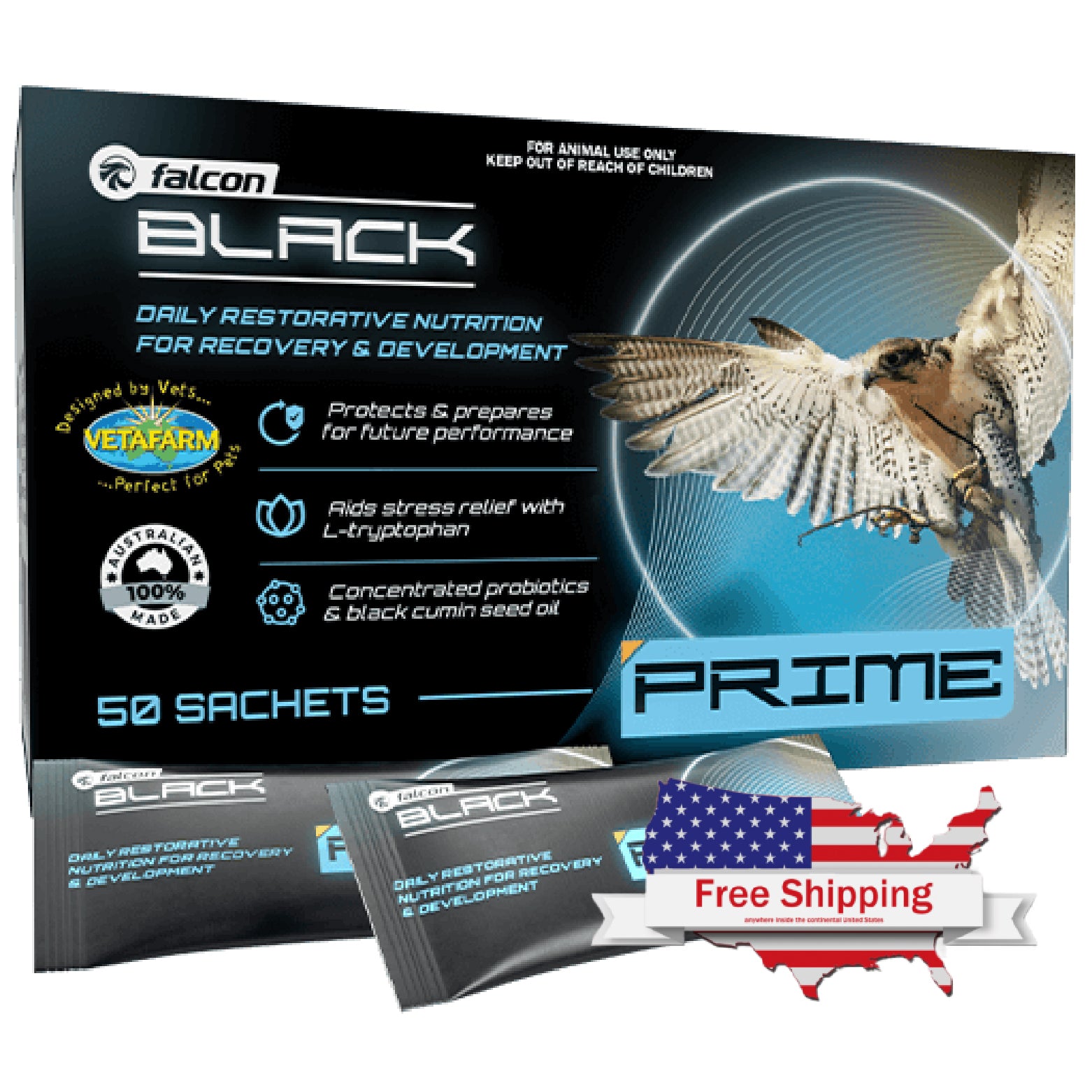 Falcon Black Prime - Stress Relief & Recovery Support for Falcons